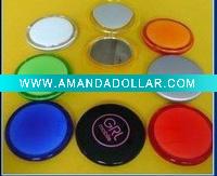 Plastic round travel mirror