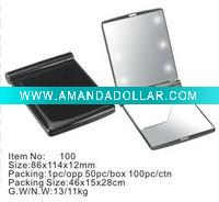 Wholesale promotional pocket mirror light