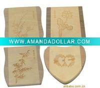 Wholesale Classical Wood Cosmetic small pocket mirror