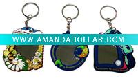 pvc mirror keychains