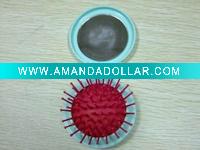 Wholesale plastic makeup mirror with comb