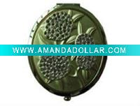 Wholesale metal diamond round mirror grass
