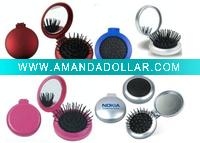 pocket brush mirror