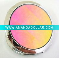 metal pocket mirror multicolor