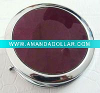 Wholesale crystal glass pocket cosmetic mirror