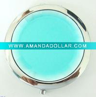 crystal glass cosmetic mirror light blue