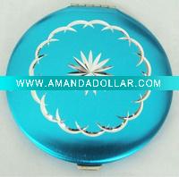 Wholesale fashion aluminum travel cosmetic mirror