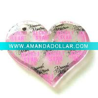 Wholesale heart shape mirror,plastic cosmetic mirror