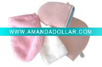 Wholesale microfiber cosmetic mitt