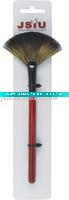 Wholesale 2025 red wooden professional cosmetic makeup fan brush