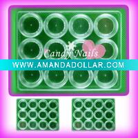 Wholesale Nail Art 12 Empty Case Pots Bottle In 1 Container Boxes
