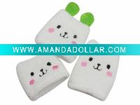 Wholesale microfiber embroidered face clean mitt