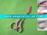 Wholesale eyebrow beauty scissors with beautiful pattern