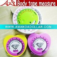 Wholesale Hot sell BMI measuring tape (heart shape ,round shape )