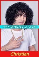 Wholesale Jerry Curl Afro Lionel Richie Wig Black