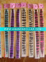 Wholesale fanshion clip-in leopard print colorful hair pieces