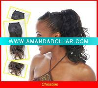 Afro human hair ponytail