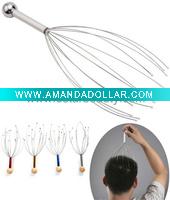 Wholesale High quality stainless steel manual scalp handle head massager for massage OB-HM 01