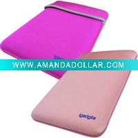 Wholesale Dark Light Pink Neoprene Netbook Sleeve Combo with nice stitching