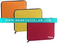 3 different color Laptop carrying case with double zipper made of neoprene