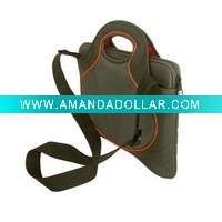 Neoprene laptop bag with handle and belt