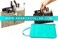 Wholesale Lady PU leather folding tool bag for cosmetic