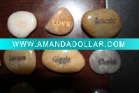 engraved stones word stones