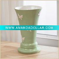 Beautiful dolomite flower vase with butterfly