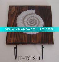 Wholesale Wooden seasnail hat holder,Wooden seasnail coat holder