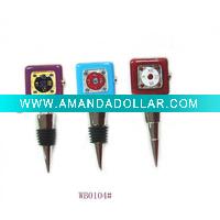 Wholesale 2011 Newest alloy wine bottle stopper(WB0104)