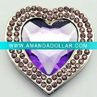Foldable heart shape bag hanger/purse hanger