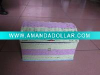 Handmade paper rope woven gift storage boxes
