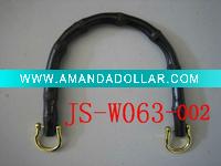 fashion n-shape bamboo handle with metal rings