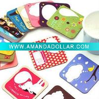 Colorful plastic tea coaster