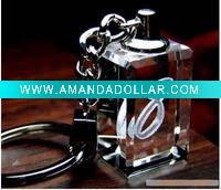 led crystal keychain