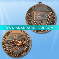 Wholesale custom antique swiming religious metal medal