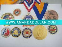 Wholesale sport medal with ribbon
