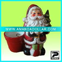 christmas ceramic santa clause holder