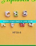 Wholesale slider charm-HF58-8mm Letters