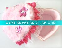 Wholesale Plush Heart-Shaped Caskets With Lace