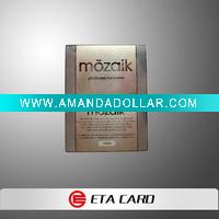 silver metal business card