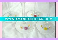 Wholesale fashion wine glass charm