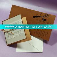 Wholesale invitation card with names and dates on the nice lace-EA821