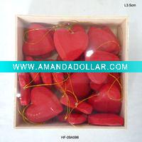 Wholesale Wooden Carved Heart Hanging Decoration