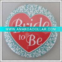 ornament wedding tin button badge