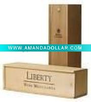 single bottle wood wine box