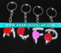 Wholesale Hot sale fashion letter key rings