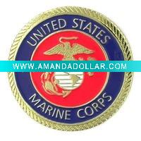 Wholesale 3D two sides custom bronze metal coin with soft enamel