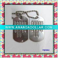 Wholesale carved steel dog tag