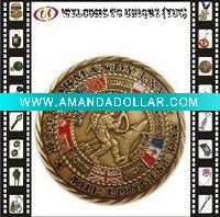 Wholesale metal antique military coin in 3D relief